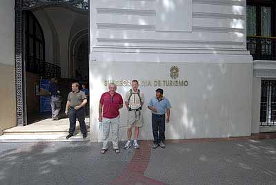 Outside the Tourism Center where the park office is located