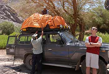Packing up 'Samu' the Toyota 4-wheel drive