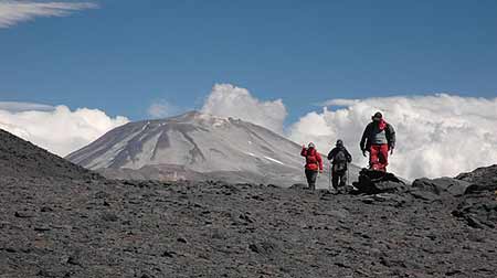 Leila, Brian and Roger on an acclimatization hike