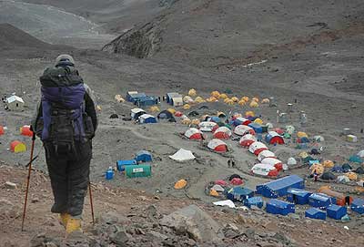 Acclimatizing – Plaza camp