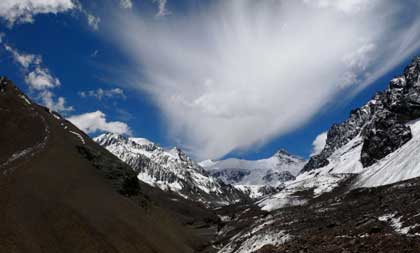 High winds near the summit
