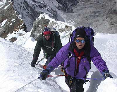 Doug and Brent approach the summit
