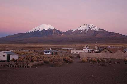 Sajama Village, a complete contrast compared to the Condoriri region