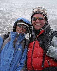 Shelley and Brad ready to climb Island Peak