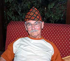Dr Ruiz with his Nepalese Hat or "topis"