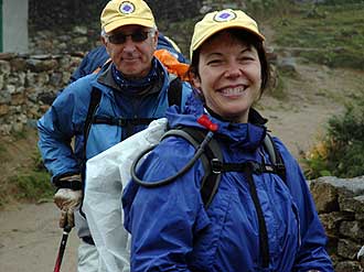 Cami and Jim are happy, even in the rain 