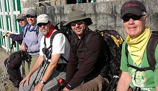 The team after 2 weeks of hiking, very confident on the trail
