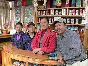Ang Temba and family in their home
