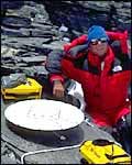 Wally Berg at South Col during 1998 GPS expedition
