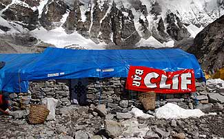 The dining tent at base camp