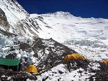 Camp 2 and the Lhotse Face