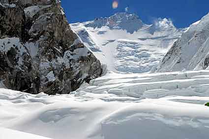 Looking up the Western Cwm toward the Lhotse Face