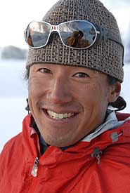 Jimmy skis with Rob for the first time on the Lhotse face