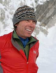 Rob still smiling from his ski down the Lhotse face