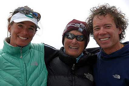 Kit is reunited with her mom Catharine at Base Camp