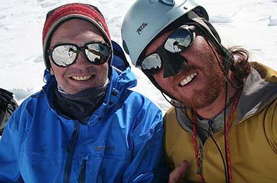 Michael with Bryce at Camp II – photo by Bryce Brown