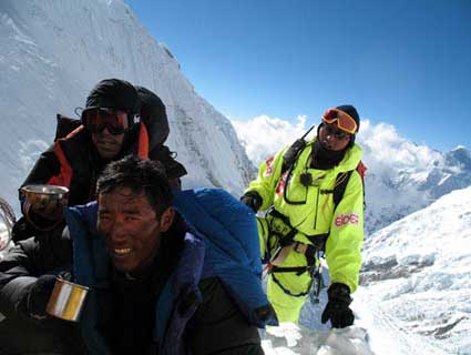 BAI Sherpas at Camp III - Photo by Dave Hahn
