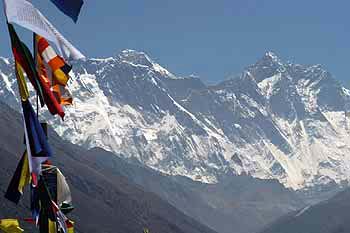 Everest and Lhotse from Tangboche