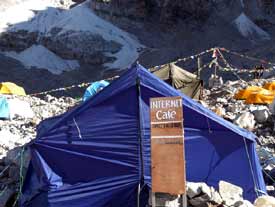 Internet Cafe at Everest Base Camp