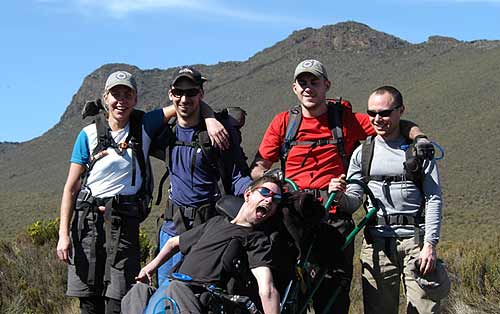 Brock and his teammates Jordan, Luke, Paul and Andrew