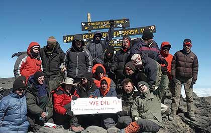 The sign says it all: We Did It!