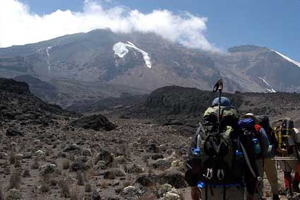The whole team by the Londorossi gate on the way to climb Mt. Kilimanjaro 