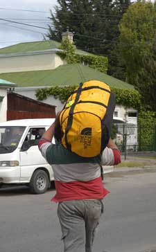 Returning our luggage to the hotel for another day