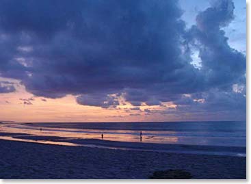 A breathtaking sunset viewed from the beaches of Bali