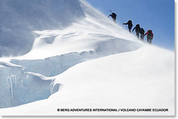 climbing cayembe, ecuador