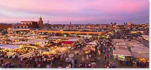 Beautiful Marrakesh at night