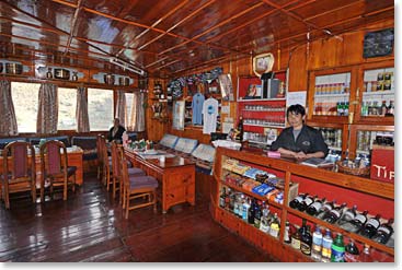 Inside one of our comfortable lodges