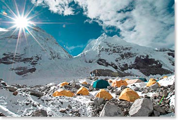 The beauty of Camp II (Photo Credit: Jimmy Chin)