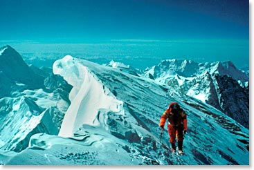 Approaching the summit