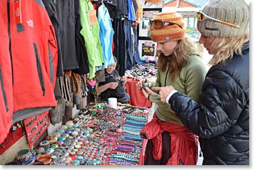 Plenty of shopping to do in Namche