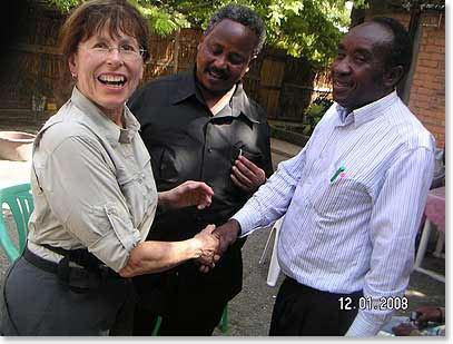 Janet meeting a member of parliament and RC