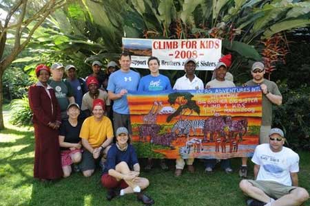The team together at the Arusha hotel - after all these months of planning, training and dreaming