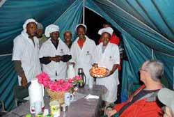 Jim’s surprise birthday celebration on Kilimanjaro