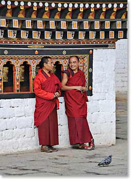 Monks passing the time
