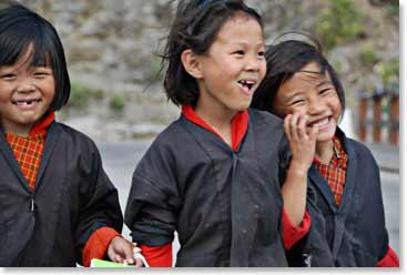 Adorable Bhutan girls