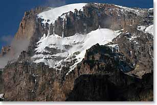The highest volcano on Kilimanjaro, Kibo