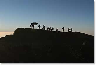 Summit of Kilimanjaro at sunrise