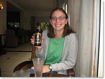 Nothing like an ice cold Serengeti Beer to finish the day