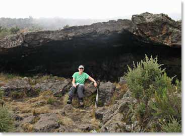 Michelle at the Cave camp