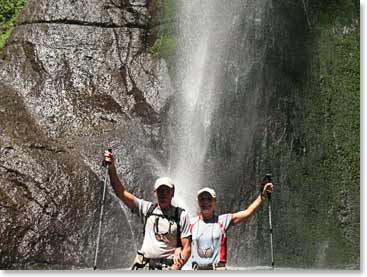 Dave and Ginny at the waterfall