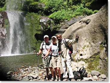 Striking a pose with local BAI guide