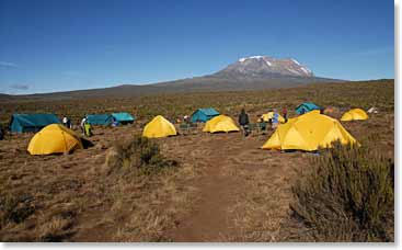 The team will spend the night at Shira Camp.
