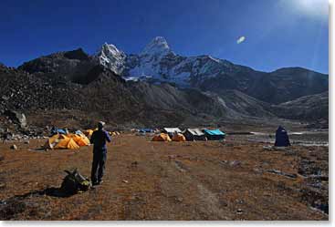 Danny at Ama Dablam Base Camp on Oct. 20th