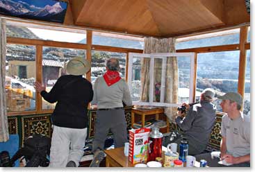 Views are amazing from the ‘Skyroom’ – dining area in Temba’s lodge