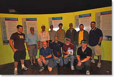 After everyone received their climbing permits, they got together for their first team photo