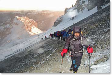 Armando climbs to 21,500 feet, a new personal altitude for him and a great accomplishment